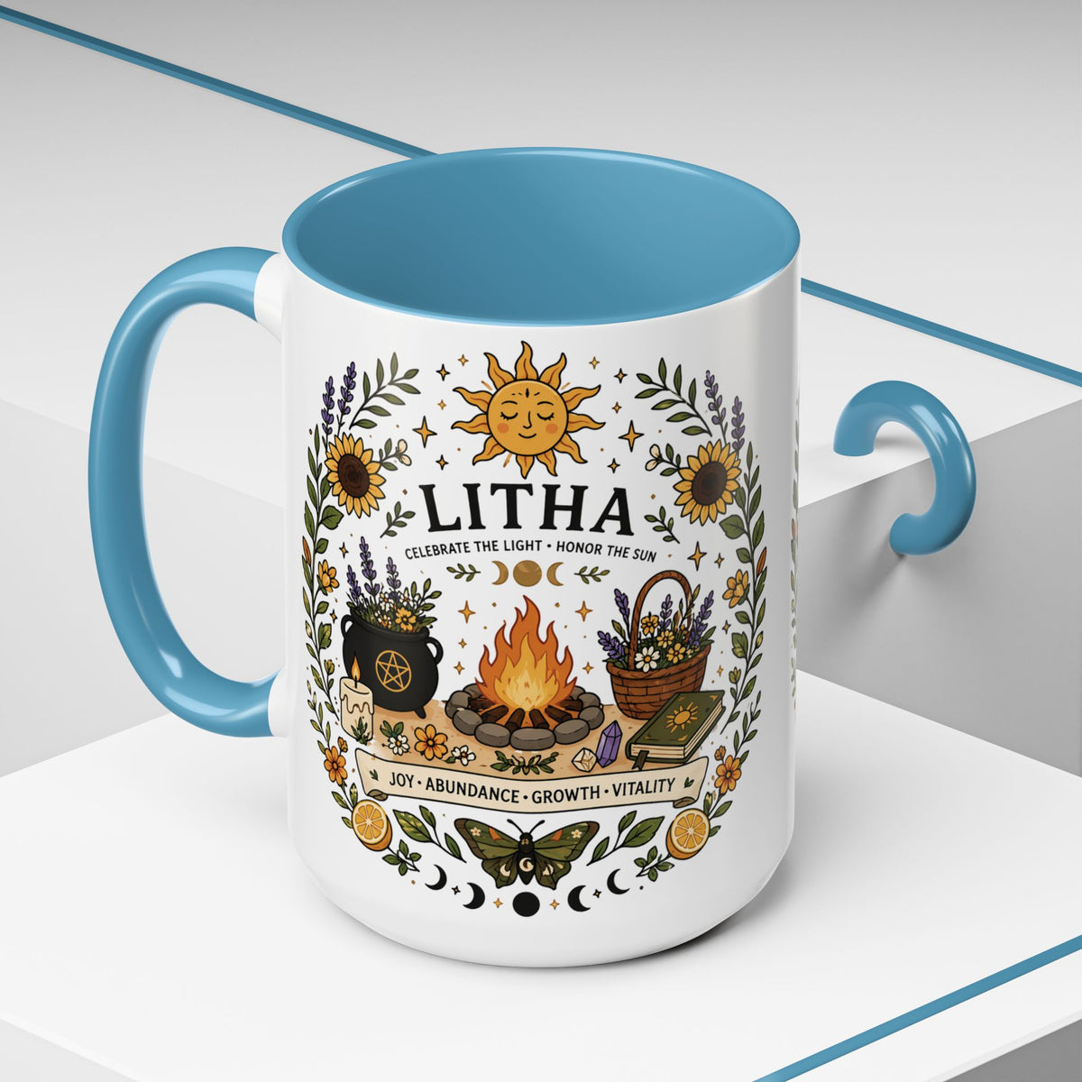 Litha Summer Solstice Mug | Celebrate Light, Abundance & Stories – The Readers Archives
